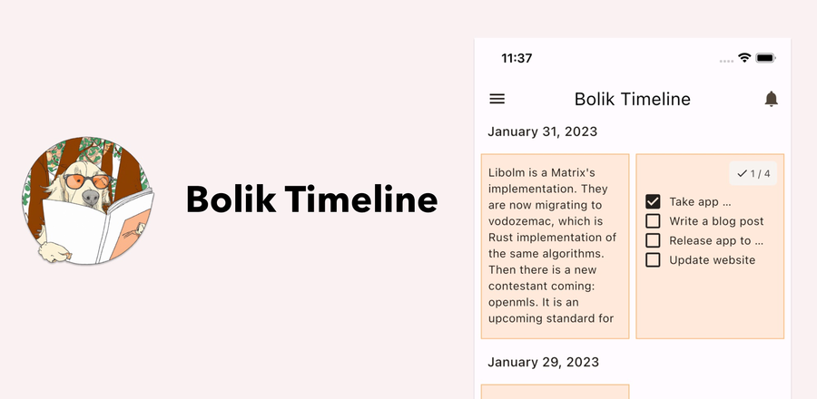 Bolik Timeline feature graphic