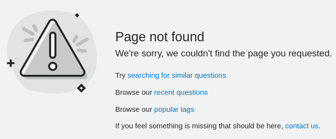 My StackOverflow's developer experience 404 page